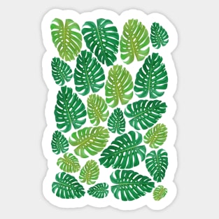 Monstera leafs pattern design Sticker